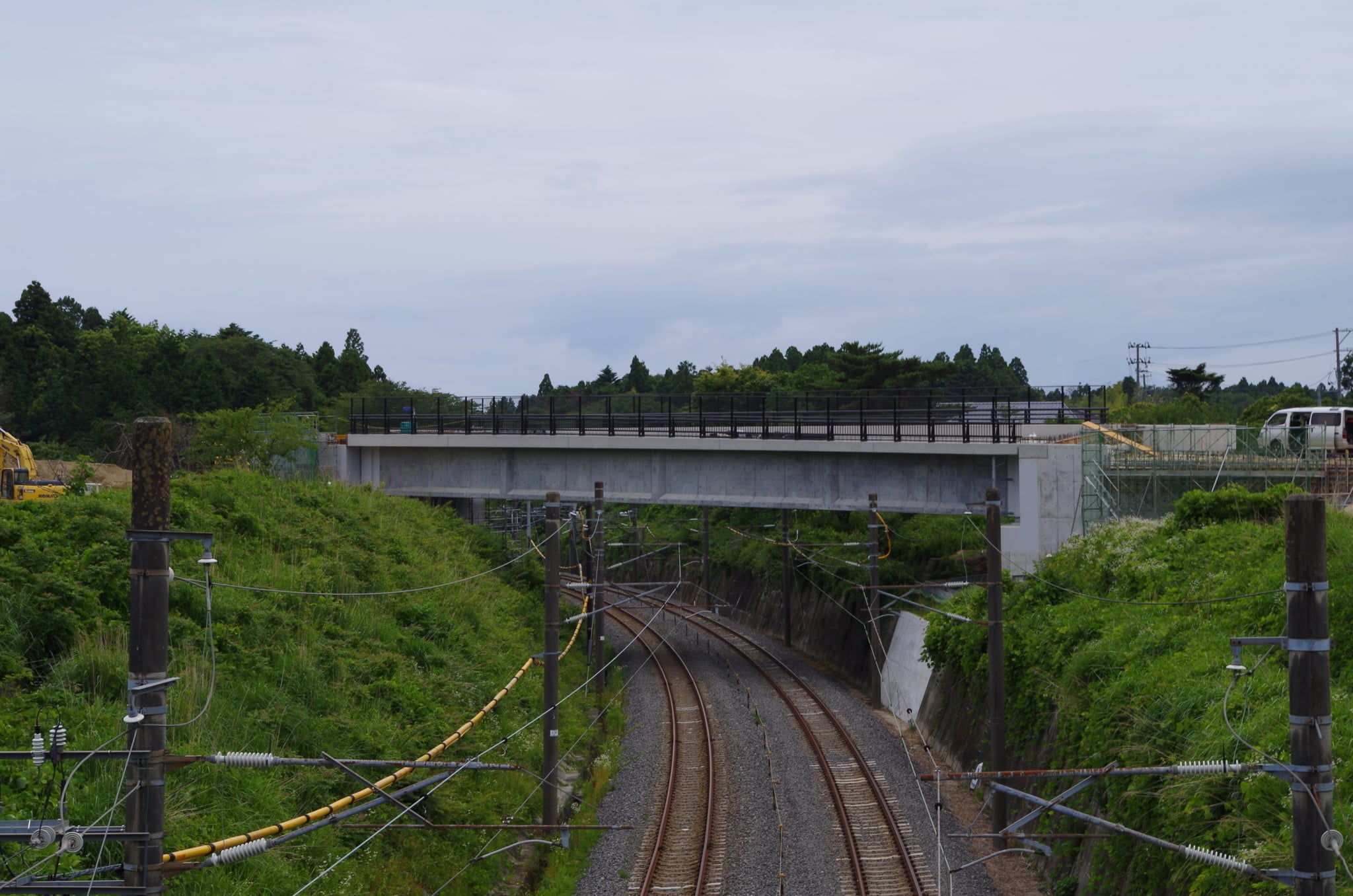 広野・木戸間下北迫こ道橋新設工事の様子